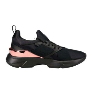ZAPATILLAS URBANAS PUMA PARA MUJER MUSE X5 METAL WNS NEGRO ORO ROSADO